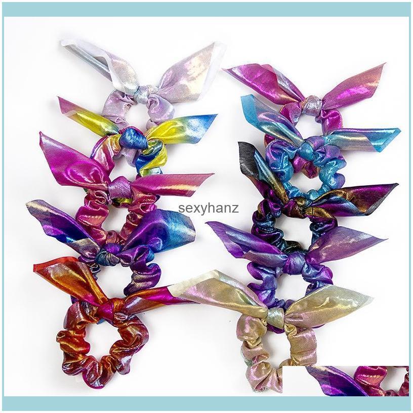 Rubber Jewelry Fashion Metallic Laser Scrunchies Women Glitter Elastic Bands Bowknot Rabbit Ears Ponytail Holder Hair Aessories Drop Deliver
Rubber Jewelry Fashion Metallic Laser Scrunchies Women Glitter Elastic Bands Bowknot Rabbit Ears Ponytail Holder Hair Aessories Drop Deliver