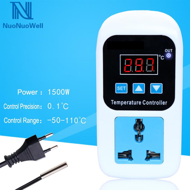 Smart Home Control AC110-220V Micro Computer Digital Temperature Controller LED Display Thermostat Plug With Heating/Cooling Regulator
Smart Home Control AC110-220V Micro Computer Digital Temperature Controller LED Display Thermostat Plug With Heating/Cooling Regulator