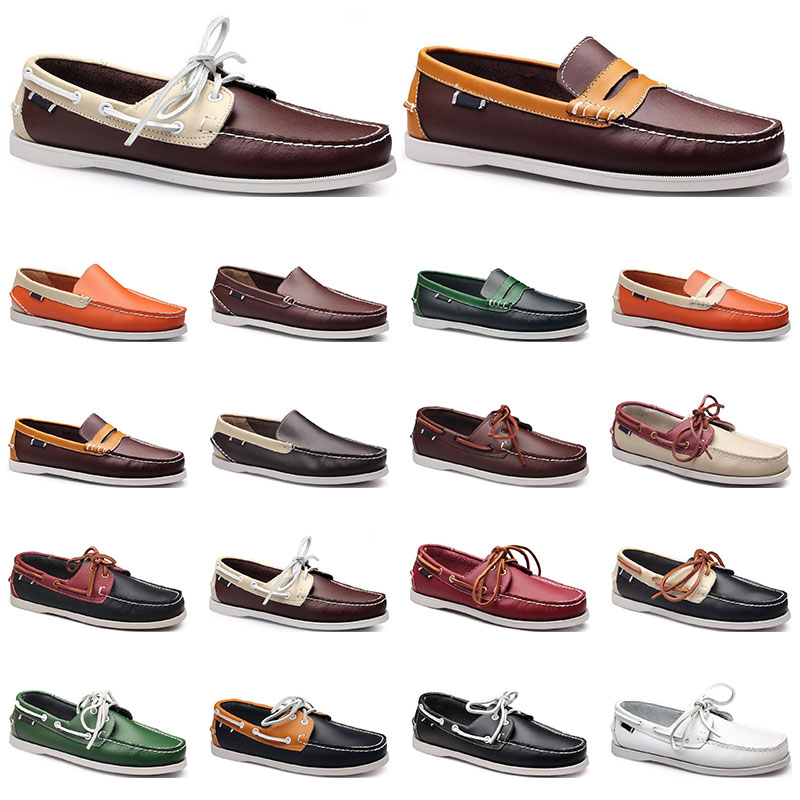 174 Womens sneakers Sailing shoe mens casual leather shoes black white red green orange brown outdoor trainers size 38-45
174 Womens sneakers Sailing shoe mens casual leather shoes black white red green orange brown outdoor trainers size 38-45