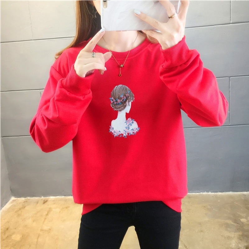 Cotton sweater early autumn 2021 new thin Korean round neck letter printing women's casual loose top, White
Cotton sweater early autumn 2021 new thin Korean round neck letter printing women's casual loose top, White