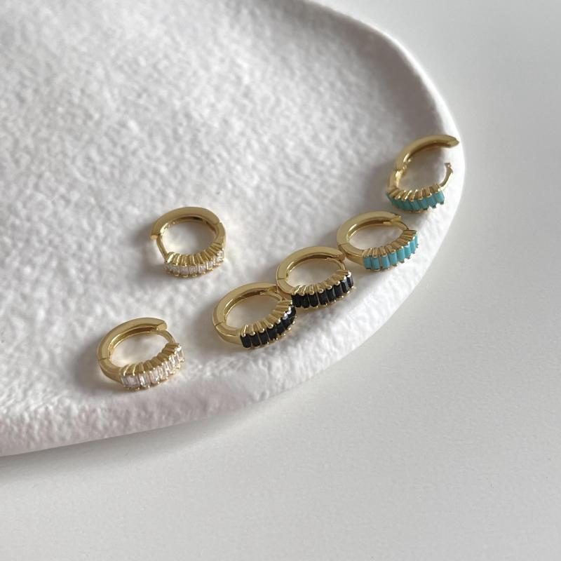 Hoop & Huggie 1pair REAL.925 Sterling Silver Ear-Bone Square Blue Turquoise /Black Agate / Clear Cz Piercing Ear Earring C-C824
Hoop & Huggie 1pair REAL.925 Sterling Silver Ear-Bone Square Blue Turquoise /Black Agate / Clear Cz Piercing Ear Earring C-C824