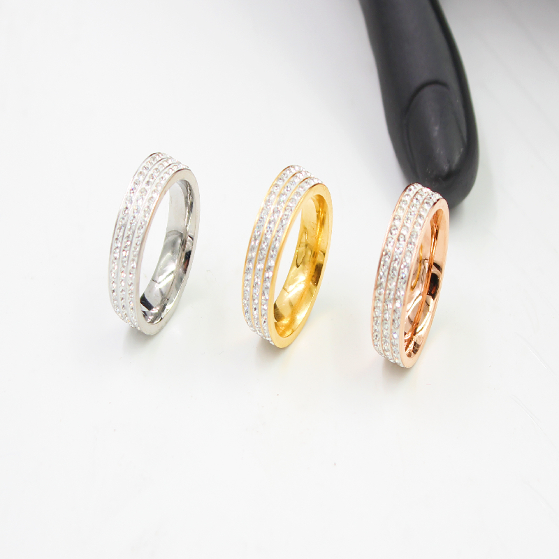 Top Quality Fine Jewelry Engagement Wedding Couple Ring Gold Silver Color Stainless Steel Rings For Women & Men Wholesale Full Diamond
Top Quality Fine Jewelry Engagement Wedding Couple Ring Gold Silver Color Stainless Steel Rings For Women & Men Wholesale Full Diamond