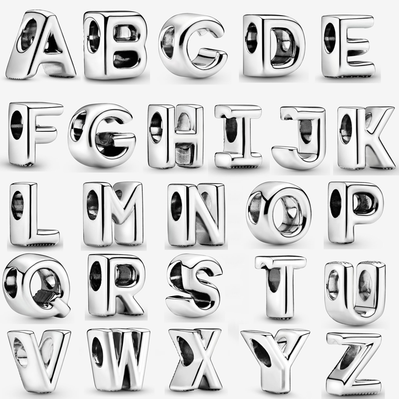 Womens 925 Sterling Silver 26 Letters Beads DIY Jewelry Fit Pandora Bracelet European Style Top Quality With Logo Design Charms A-Z Original Box
Womens 925 Sterling Silver 26 Letters Beads DIY Jewelry Fit Pandora Bracelet European Style Top Quality With Logo Design Charms A-Z Original Box
