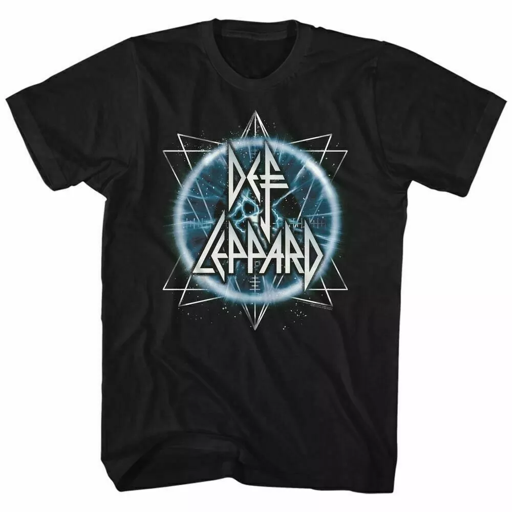 Def Leppard Electric Eye T Shirt Mens Licensed Rock N Roll Band Tee Retro Black