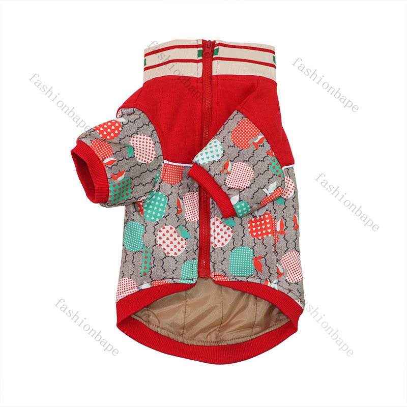 Contrast Color Dog Apparel Apple Printed Coat Embroidery Letter Teddy Zipper Hoodied Pet Warm Coats, As pic
Contrast Color Dog Apparel Apple Printed Coat Embroidery Letter Teddy Zipper Hoodied Pet Warm Coats, As pic