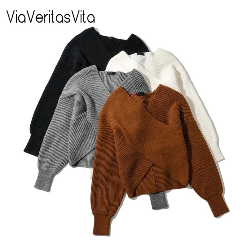 Women's Sweaters REHAB LAB Womens Cross Long Sleeve Korean Fashion Solid Casual Cropped Knit Jumpers Winter Ladies Pullovers 2021, White;black
Women's Sweaters REHAB LAB Womens Cross Long Sleeve Korean Fashion Solid Casual Cropped Knit Jumpers Winter Ladies Pullovers 2021, White;black