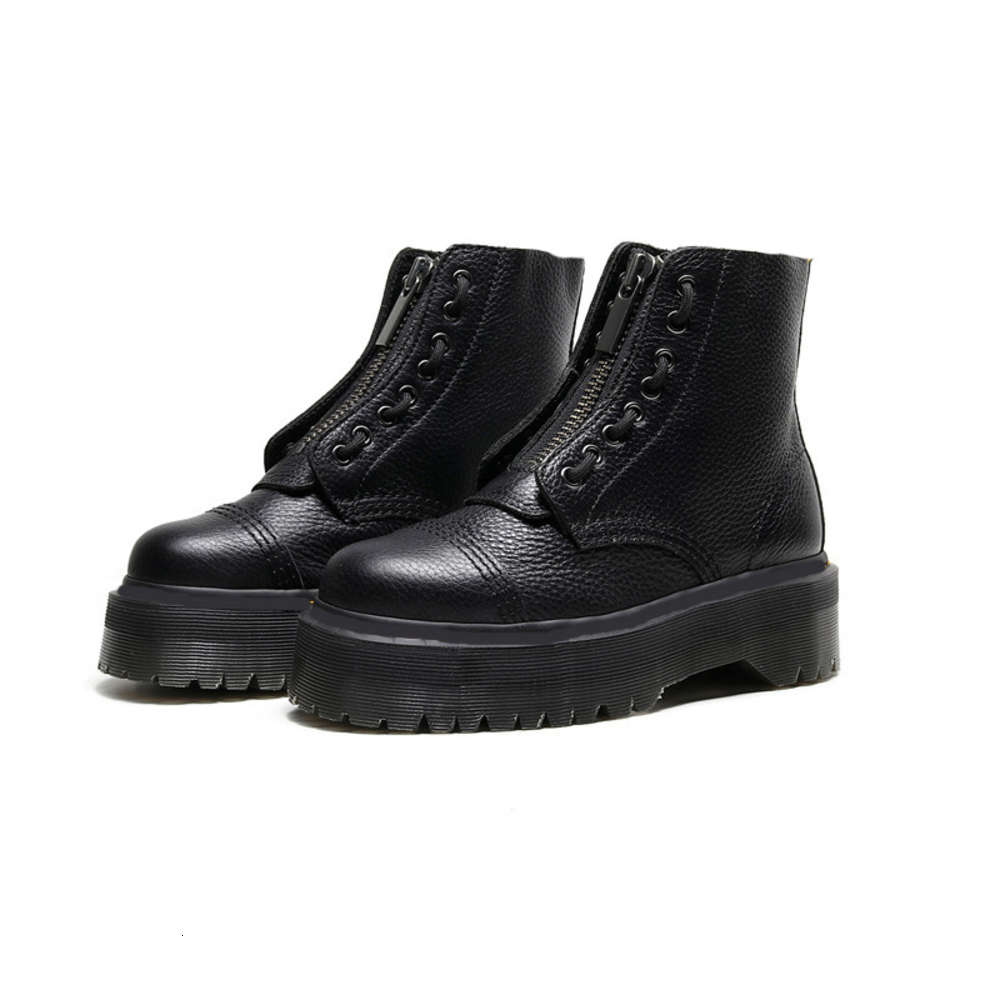 Women platform motorcycle boots 8 holes front zipper soft real leather short ankle booties black frauen instockshop, Heart black
Women platform motorcycle boots 8 holes front zipper soft real leather short ankle booties black frauen instockshop, Heart black