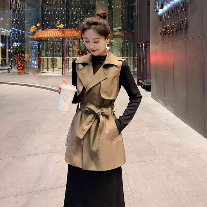 Comelsexy Winter Women Fashion Casual Loose Solid Color Loose Shoulder Sleeveless Belt Vest+Pullover Knitting Sweater 210515