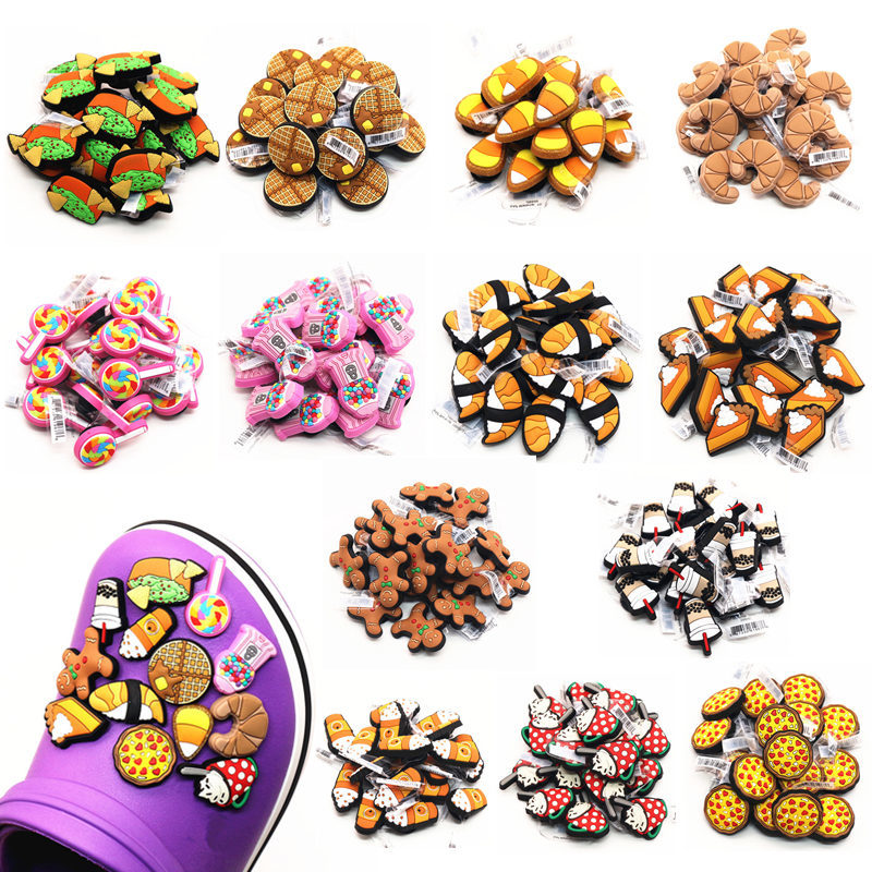 Pizza Milk tea Croissant Candy Shoe Charms PVC Cute ice cream Shoes Buckle Accessories fit Croc JIBZ X-mas Kids Gifts
Pizza Milk tea Croissant Candy Shoe Charms PVC Cute ice cream Shoes Buckle Accessories fit Croc JIBZ X-mas Kids Gifts