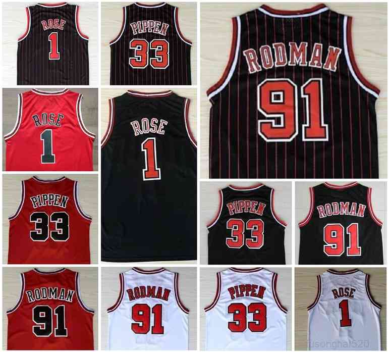 Top Quality Basketball Sale Men #1 Derrick Rose 33 Scottie Pippen 91 Dennis Rodman Jerseys White Red Black Stripes 100% Stitched Retro, Colour 4
Top Quality Basketball Sale Men #1 Derrick Rose 33 Scottie Pippen 91 Dennis Rodman Jerseys White Red Black Stripes 100% Stitched Retro, Colour 4