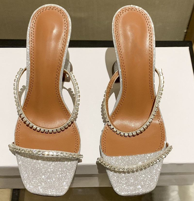 Fashion Platform Sandals Designer Summer Womens Shoes Leather Silver Sexy Ladies High Heels, Box