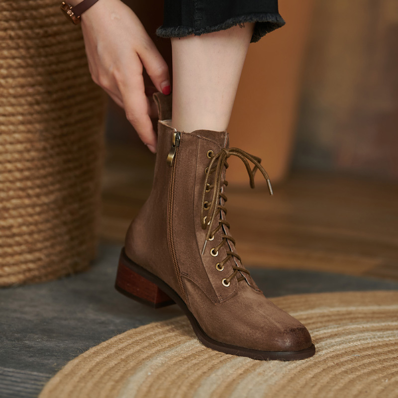 boots ins woman ankle leather boots 22-26cm waxed pigskin comfortable all-match vintage 3f7t, Black
boots ins woman ankle leather boots 22-26cm waxed pigskin comfortable all-match vintage 3f7t, Black