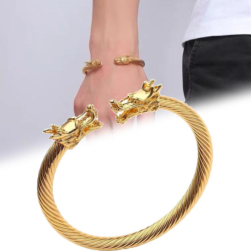 Bangle Domineering Dragon Head Open Punk For Women Men Gold/Black/Silver Color Hip Hop Party Jewelry
Bangle Domineering Dragon Head Open Punk For Women Men Gold/Black/Silver Color Hip Hop Party Jewelry