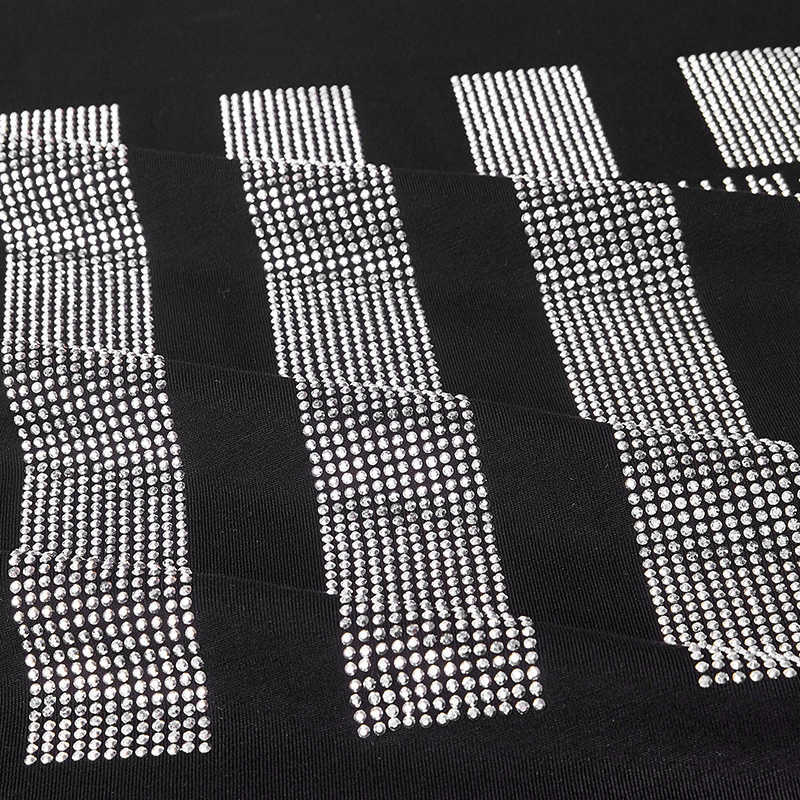 Short sleeve T-shirt women Summer clothes fashion drilling printing loose cotton Bottoming shirt Pullovers female 210720