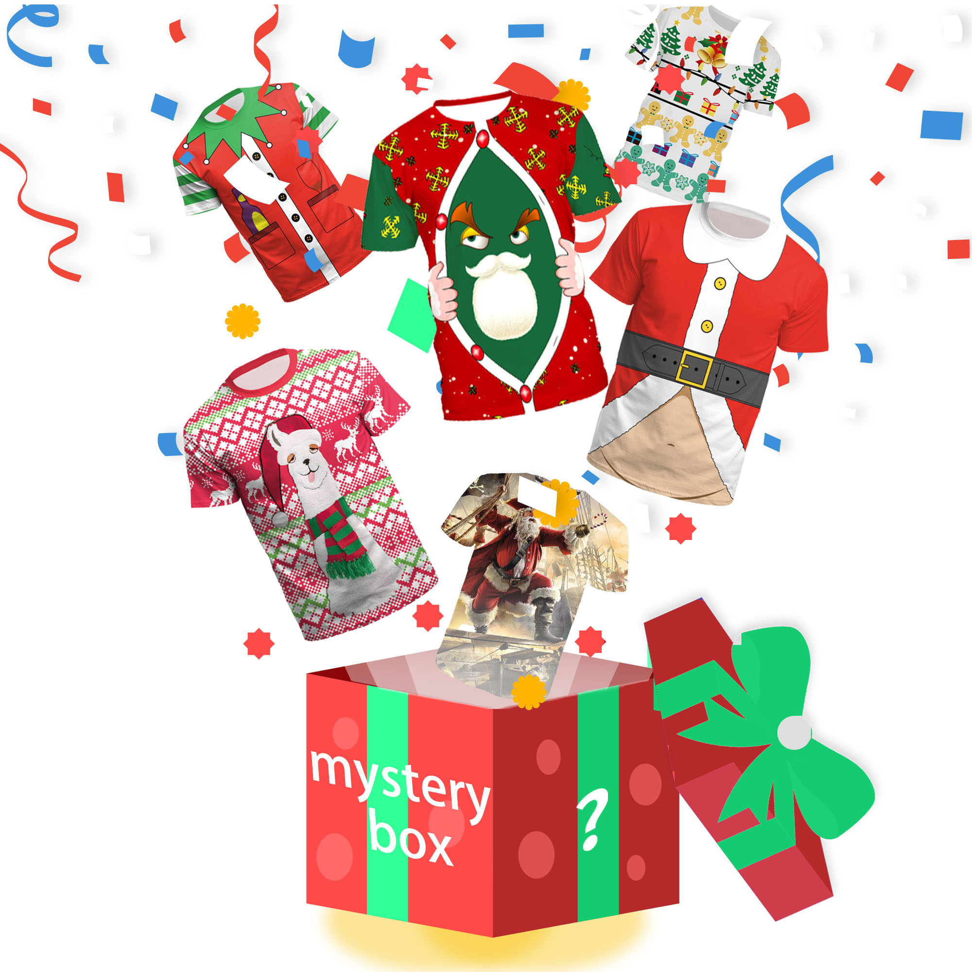 Christmas T-shirts Mystery Box Top Men Women T Shirts Couples Style Tees Youth Short-sleeved T-shirt Fashion Casual Cartoon 17 Styles Size S-3XL, Black;white
Christmas T-shirts Mystery Box Top Men Women T Shirts Couples Style Tees Youth Short-sleeved T-shirt Fashion Casual Cartoon 17 Styles Size S-3XL, Black;white