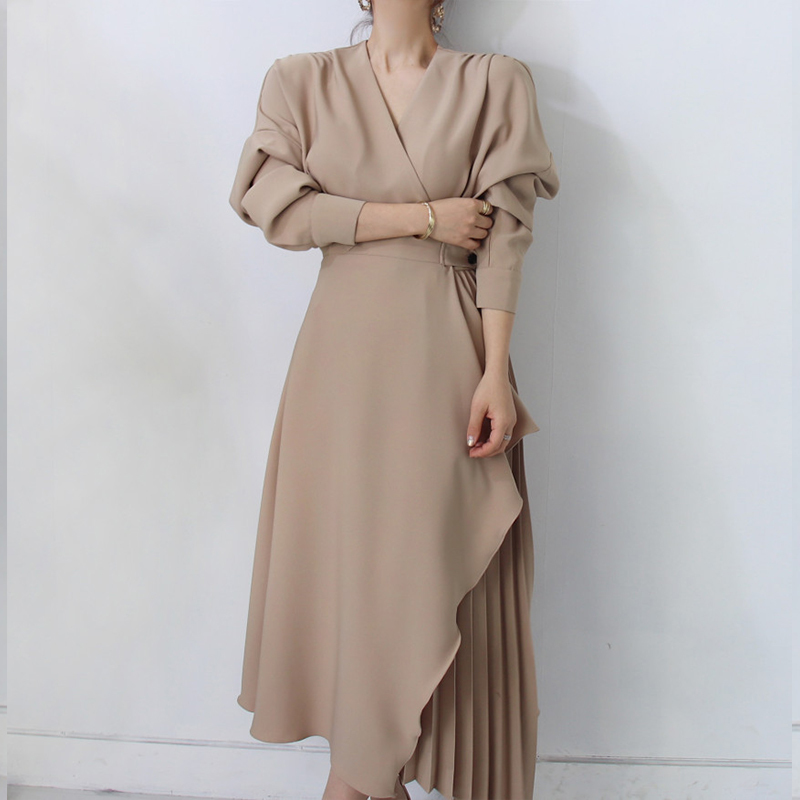 Paris Girl Fashion Vintage Long Sleeve Maxi Dress Women Spring High Waist Elegant V-Neck Cross Irregular Dresses Vestidos 210524, Black
Paris Girl Fashion Vintage Long Sleeve Maxi Dress Women Spring High Waist Elegant V-Neck Cross Irregular Dresses Vestidos 210524, Black