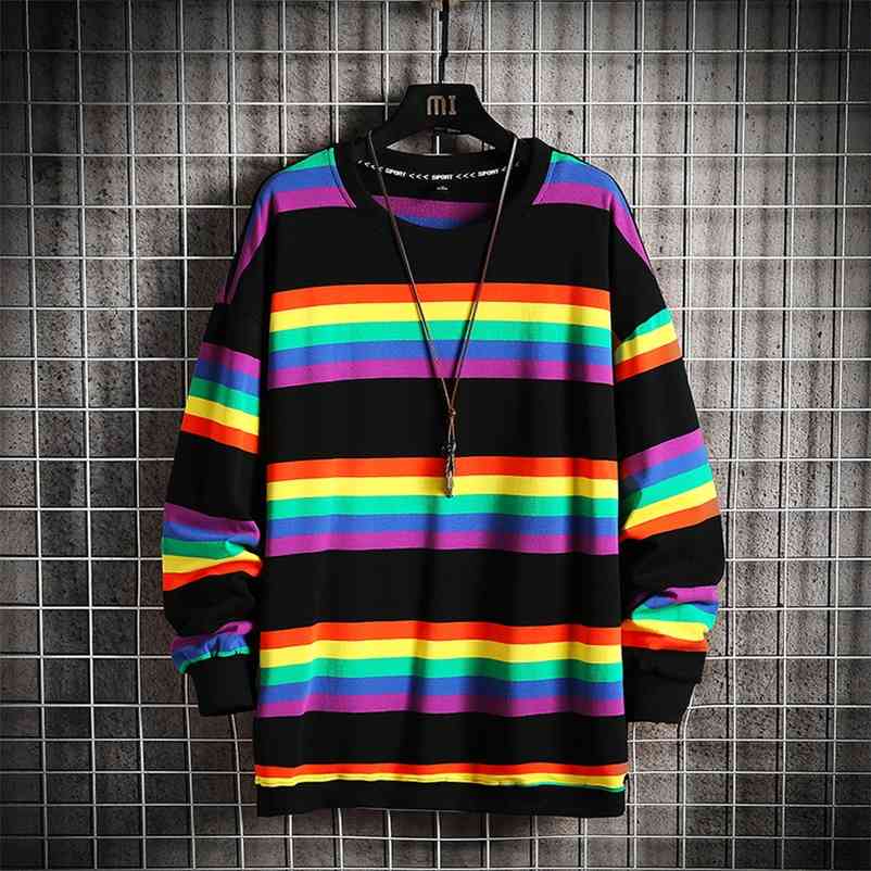 Harajuku Style Men High Street Sweatshirt Stripe O-neck Sweatshirt Men Spring Autumn Fashion Long Sleeve Shirt Cool 210720, Khaki2
Harajuku Style Men High Street Sweatshirt Stripe O-neck Sweatshirt Men Spring Autumn Fashion Long Sleeve Shirt Cool 210720, Khaki2