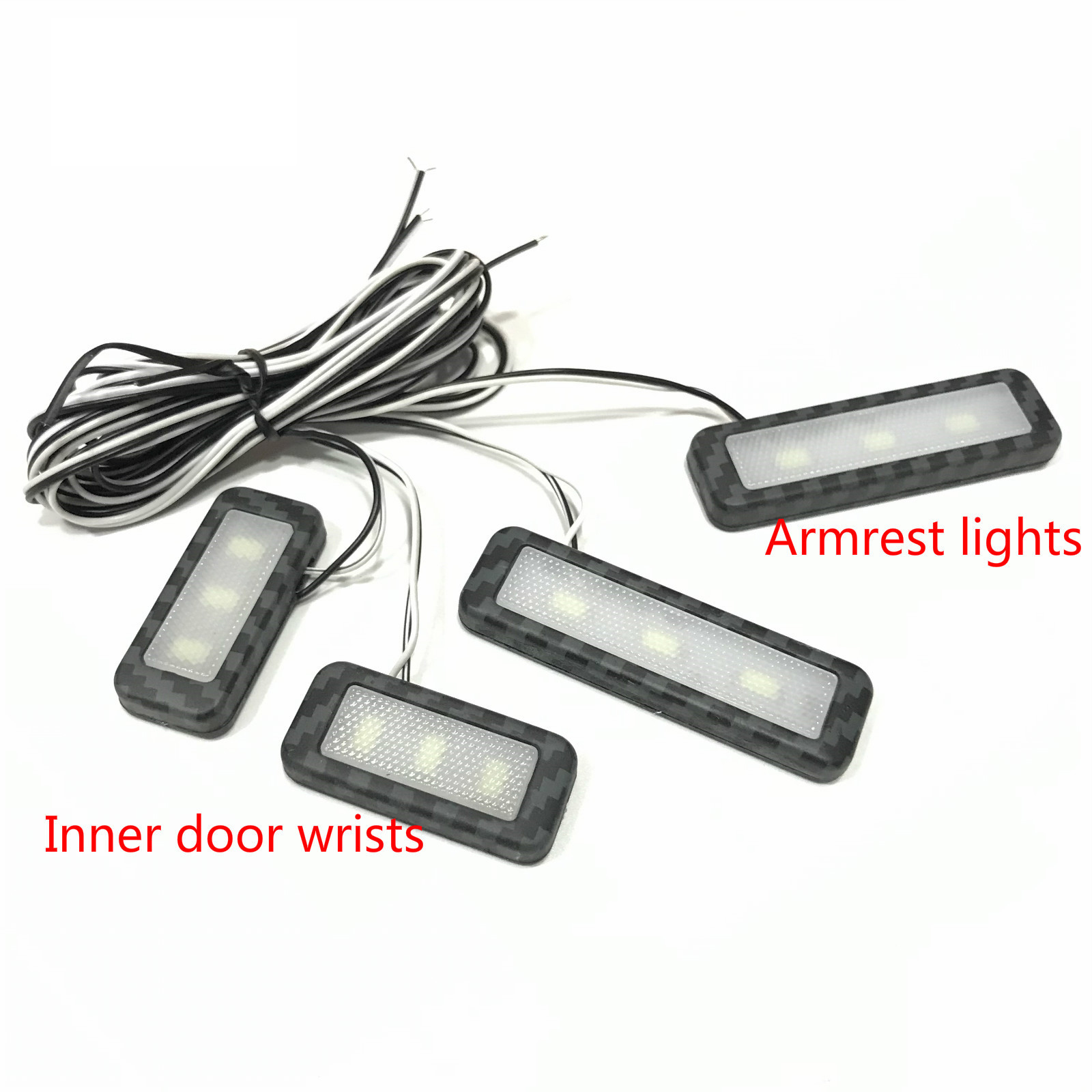 4pcs Car Ambient Light Interior Inner Door Bowl Handle Armrest Lighting Decorative Lamp Auto Handrail Lights For Car Accessories