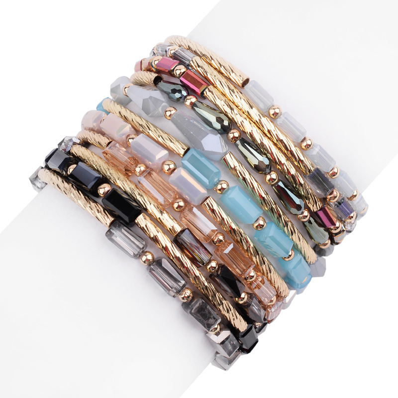 Kimter Beads Crystal Stretch Bracelet Charm Couples Bangle Handmade Fashion Colorful Glass Elastic Bracelets Jewelry Women Gifts X10A
Kimter Beads Crystal Stretch Bracelet Charm Couples Bangle Handmade Fashion Colorful Glass Elastic Bracelets Jewelry Women Gifts X10A