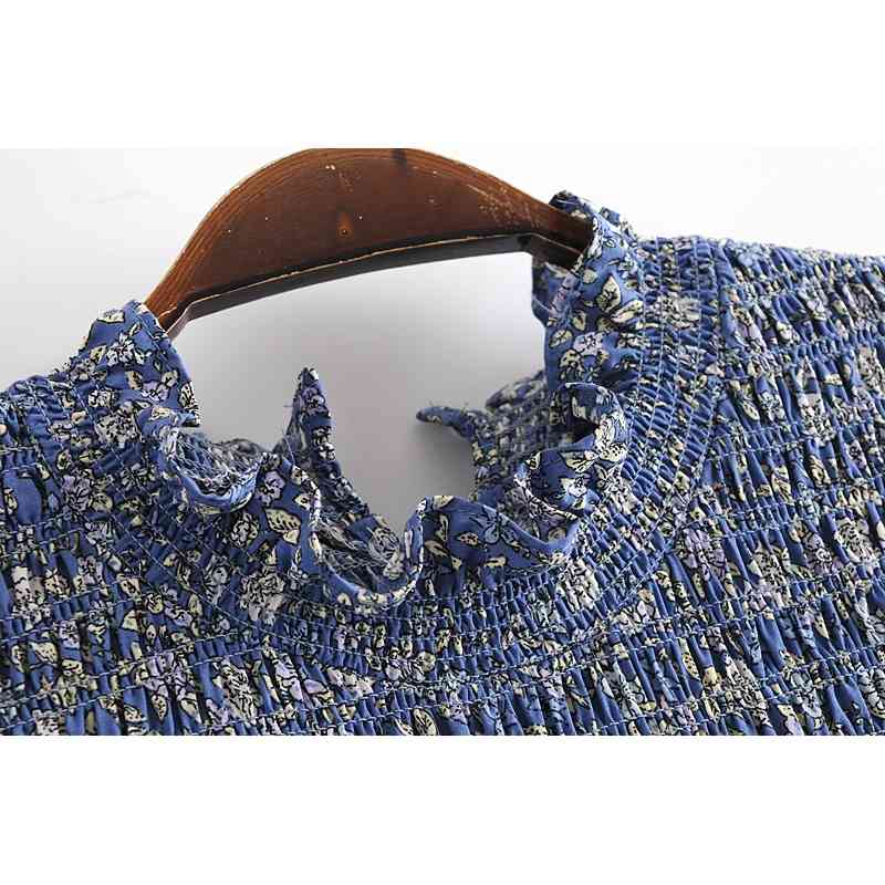 Spring Bohemia Spliced Wood ears Ruffles Dress Hippie Women Ruched Tie Bow Back Midi Dresses Holiday Autumn 210429