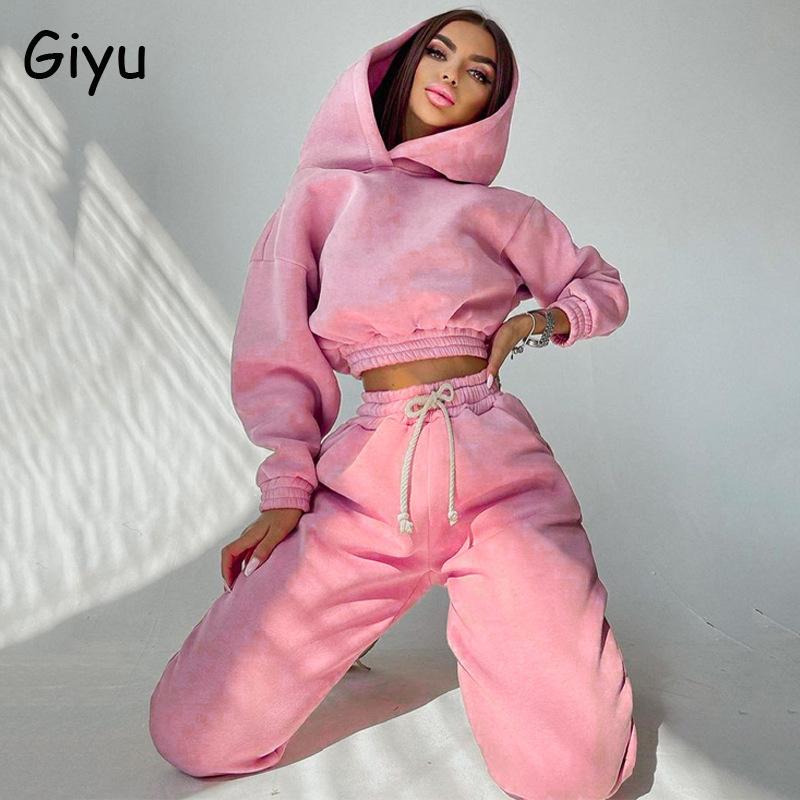 Women's Two Piece Pants Giyu Casual Hooded Sweatshirt Sets 2021 Autumn Winter Long Sleeve 2 Women Outfits Loose Tracksuit Set, White
Women's Two Piece Pants Giyu Casual Hooded Sweatshirt Sets 2021 Autumn Winter Long Sleeve 2 Women Outfits Loose Tracksuit Set, White
