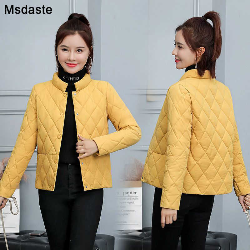 Women Parkas Jackets Winter Lady Casual Short Coats M~3XL Basic Woman Long Sleeve Female Chaquetas Outwear Coat 211013