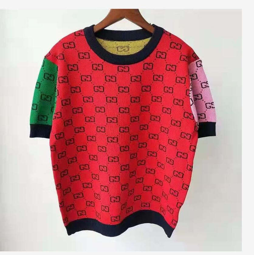 Women's Knits & Tees knitted clothing short sleeve summer retro Lapel sweater three color classic Luxury, 01
Women's Knits & Tees knitted clothing short sleeve summer retro Lapel sweater three color classic Luxury, 01