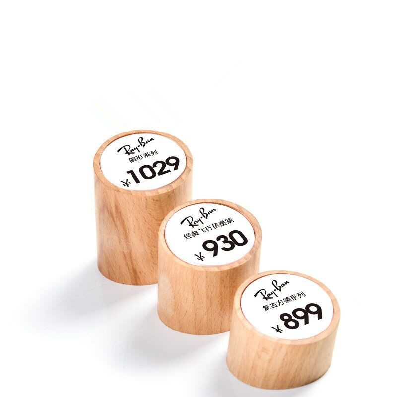 Small Mini Price Label Card Sign Block Ticket Holder Tags Product Name Price Holder Stand Cube For Retail Store