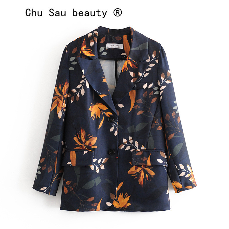 beauty Fashion Office Lady Blazer Women Printed Sunscreen Casual Loose Suit Jacket Spring Autumn Outrware 210514
