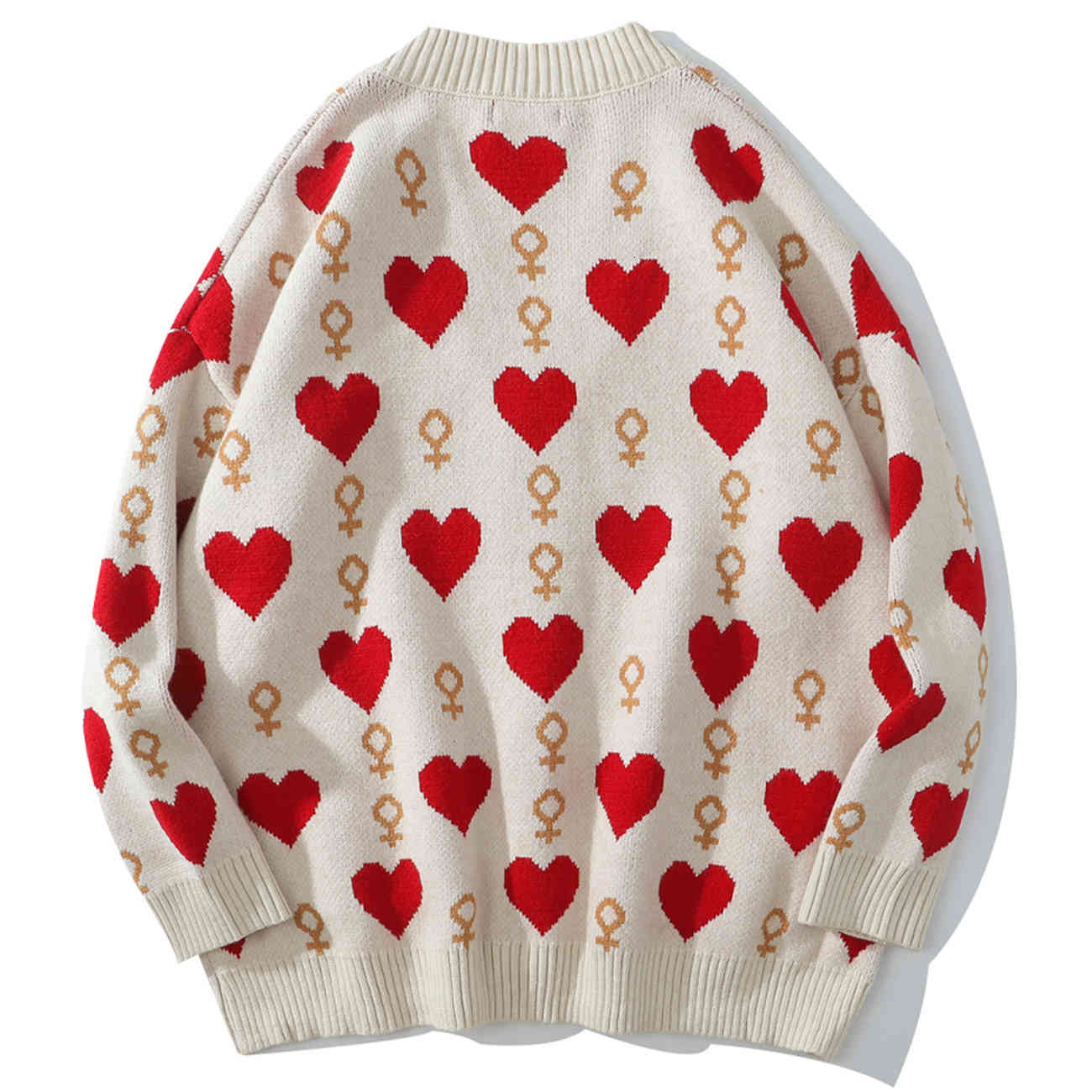 Men's Sweaters Hip hop knitted sweater streetwear, male, female, heart print, harajuku, broad cardigan, vintage, loose, black, NTIE, 1# shoe box
Men's Sweaters Hip hop knitted sweater streetwear, male, female, heart print, harajuku, broad cardigan, vintage, loose, black, NTIE, 1# shoe box