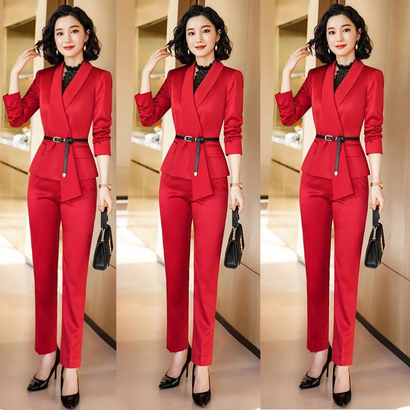 Women's Two Piece Pants Spring Autumn Of South Korea Set Professional Clothes For Blazer And Women 2piece Korean Suits, Blue coat and pants
Women's Two Piece Pants Spring Autumn Of South Korea Set Professional Clothes For Blazer And Women 2piece Korean Suits, Blue coat and pants