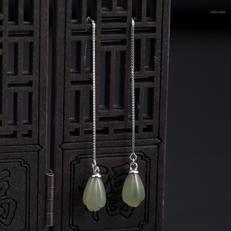Dangle & Chandelier Lady Good Quality Hetian Jade Earrings Silver 925 Female Trendy Chinese Ethnic Style Long Orchid Classic Ear Line Jewelr
Dangle & Chandelier Lady Good Quality Hetian Jade Earrings Silver 925 Female Trendy Chinese Ethnic Style Long Orchid Classic Ear Line Jewelr