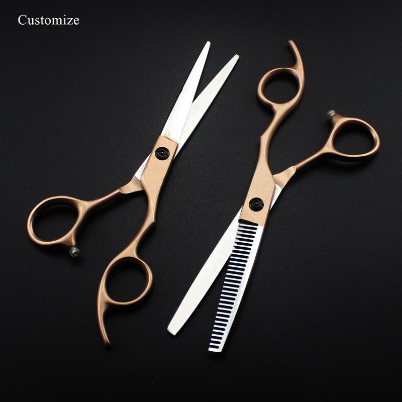 Hair Scissors Professional 6 '' JP 440c Steel Rose Gold Haircut Thinning Barber Makas Cutting Shears Tools Hairdresser