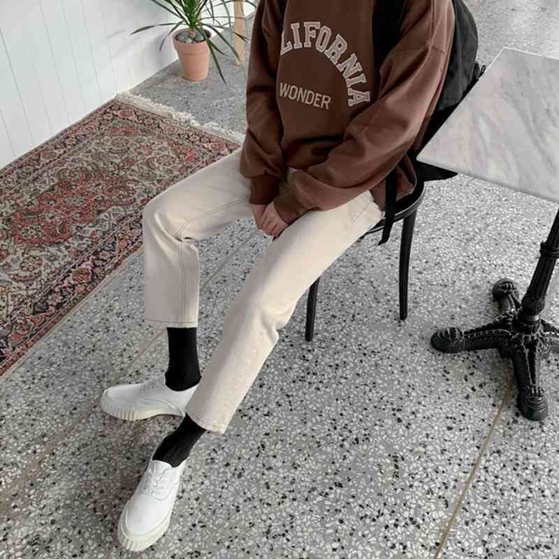 IEFB men's clothing autumn pants loose straight wide leg trousers trend washed casual pants for male vitnage basic clothes Y4299 210524