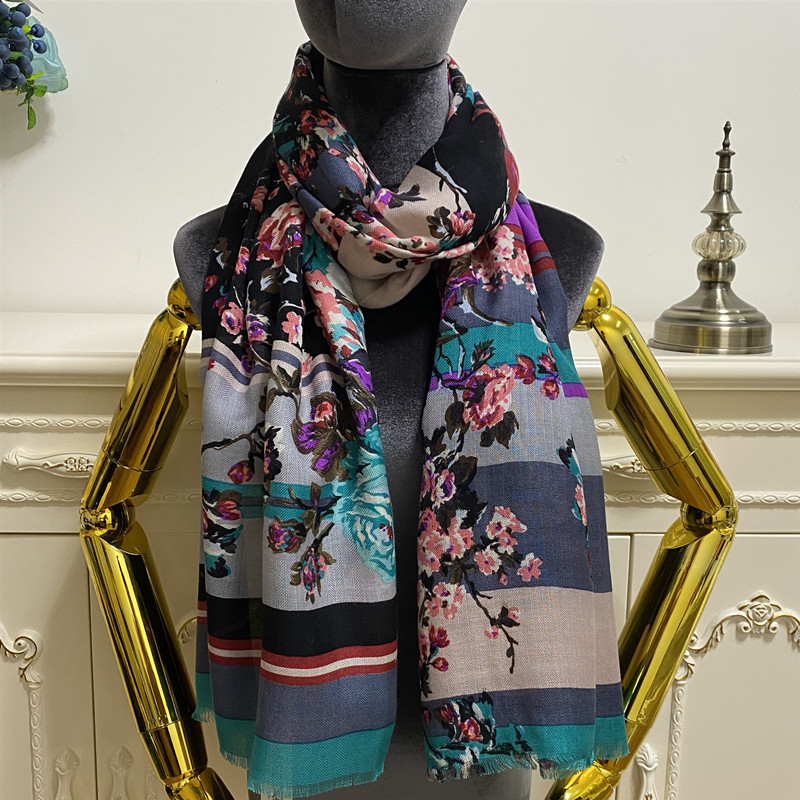 Women's long scarf shawl pashmina good quality 65% silk 35% cashmere material print letters flowers pattern size 180cm -63cm
Women's long scarf shawl pashmina good quality 65% silk 35% cashmere material print letters flowers pattern size 180cm -63cm