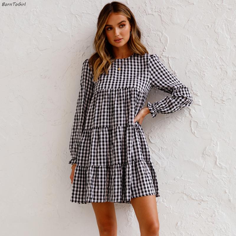 Maternity Dresses BornToGirl 2021 Autumn Dress For Pregnant Women Casual Long Sleeve Black White Gray Plaid Clothes, As picture
Maternity Dresses BornToGirl 2021 Autumn Dress For Pregnant Women Casual Long Sleeve Black White Gray Plaid Clothes, As picture