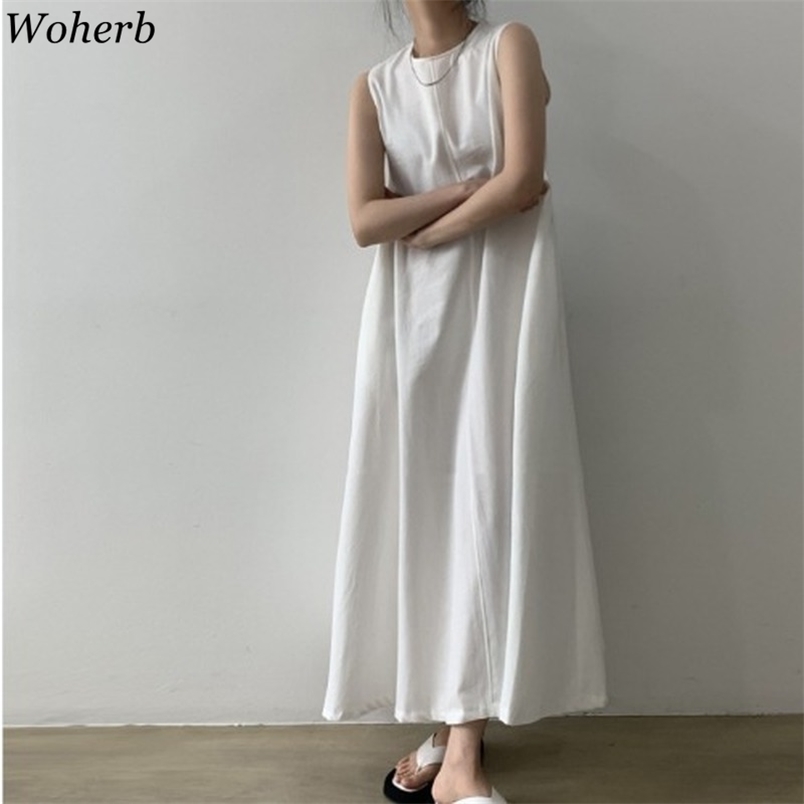 Fashion Casual Summer Tank Dress Women Sleeveless Solid All Match Long Loose Dresses Streetwear Vestidos De Mujer 210519, White
Fashion Casual Summer Tank Dress Women Sleeveless Solid All Match Long Loose Dresses Streetwear Vestidos De Mujer 210519, White