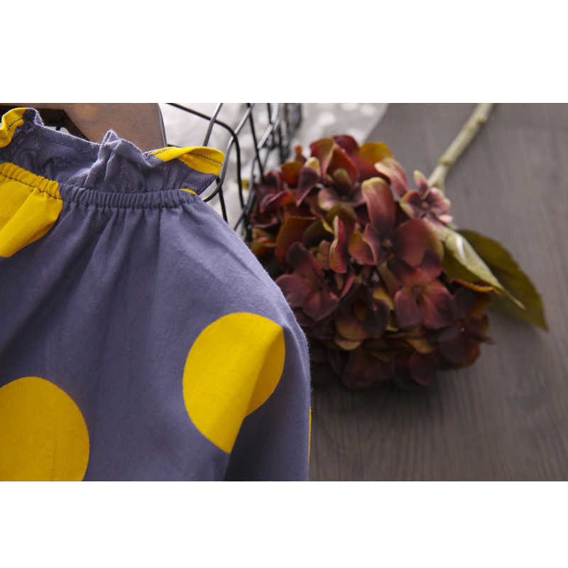 LOVE DD&MM Girl Shirts Children's Wear Girls Casual Cute Wooden Ear Polka Dot Long Sleeved Waist Bottoming Shirts 210715