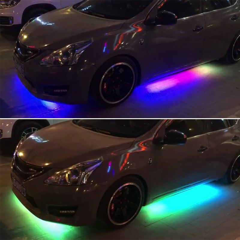 Cars Underbody Ambient Light for Trucks Streamer LED Strip Neon Lights Colorful Flexible RGB App Remote Car Decorative Styling Atmosphere 12v Underglo