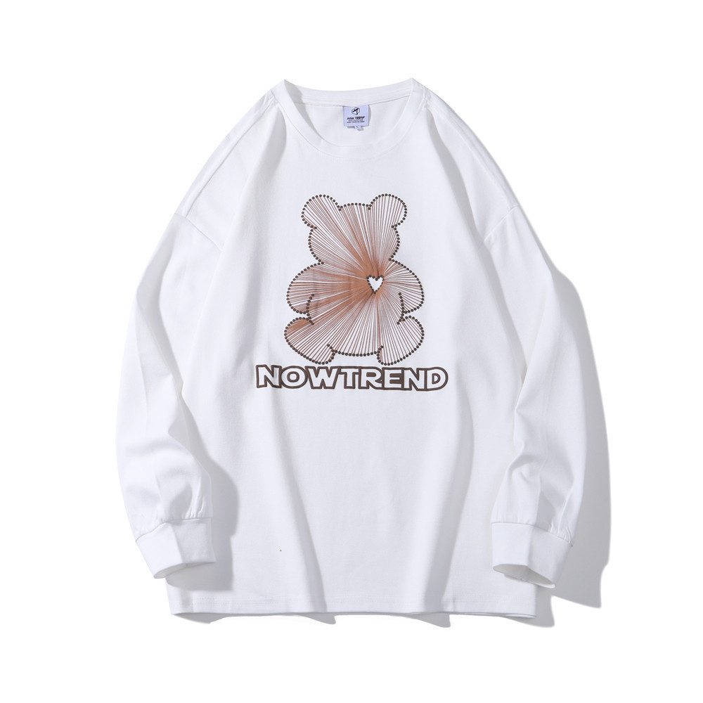 Sweatshirts Cartoon Bear foam printed sweater mens BF lazy style loose round neck long sleeve trend Pullover Hoodie, White
Sweatshirts Cartoon Bear foam printed sweater mens BF lazy style loose round neck long sleeve trend Pullover Hoodie, White
