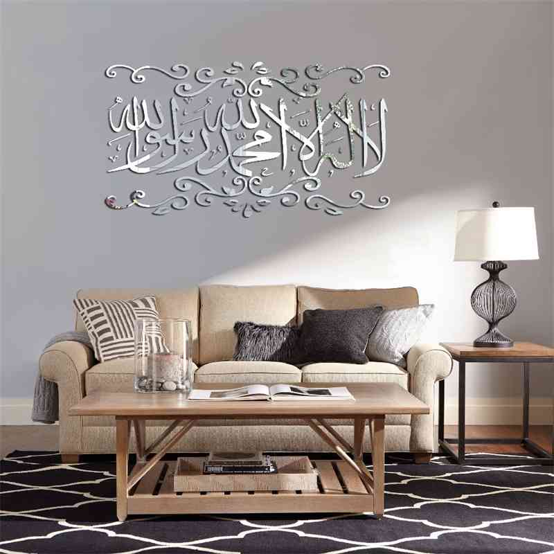 Islamic Wall Sticker Decoration Arabic Mural Muslim 3D Acrylic Mirror Stickers Bedroom Decor Living Room Decoration Wall Decor 210615
Islamic Wall Sticker Decoration Arabic Mural Muslim 3D Acrylic Mirror Stickers Bedroom Decor Living Room Decoration Wall Decor 210615