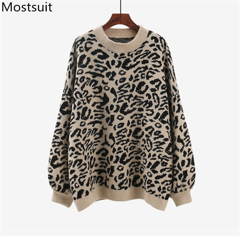 Leopard Knitted Sweater Pullover Women Autumn Winter Long Sleeve O-neck Oversized Loose Korean Casual Fashion Tops Sweaters 210518, Black
Leopard Knitted Sweater Pullover Women Autumn Winter Long Sleeve O-neck Oversized Loose Korean Casual Fashion Tops Sweaters 210518, Black