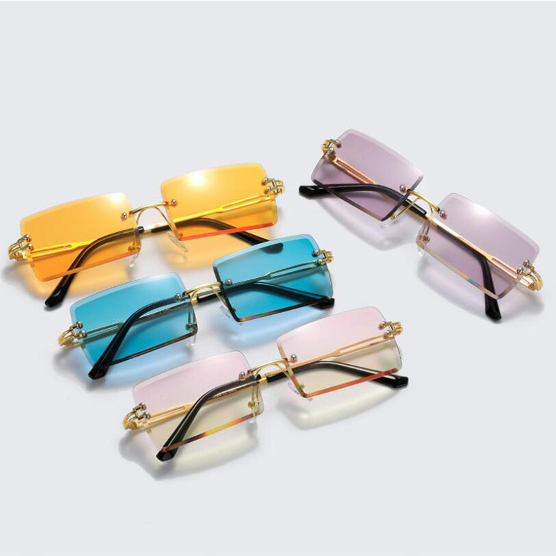 Fashion Random Square Sun Glass Women Frameless Glasses Clear blue Yellow Shades For women Small rectangle sunglasses Glasses wholesale, White;black
Fashion Random Square Sun Glass Women Frameless Glasses Clear blue Yellow Shades For women Small rectangle sunglasses Glasses wholesale, White;black
