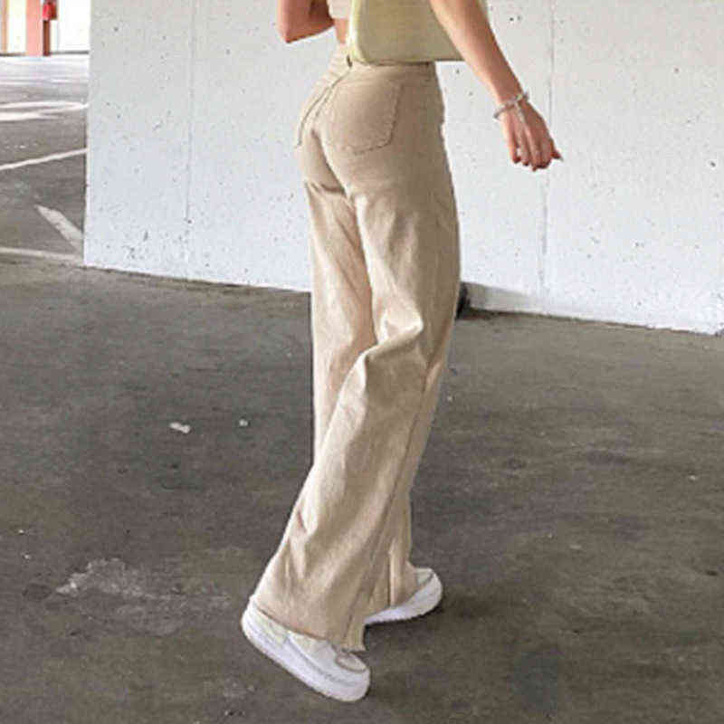 High waist slimming loose stretch denim wide leg pants women y2k fashion trend casual comfortable jeans 211115