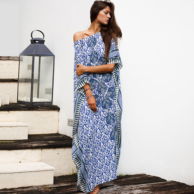 Cotton Long Beach Dress Swimwear Cover up Sarong Wrap Tunicas Playa Mujer Pareos Swim suit cover Up Wear Tunic Q642 210420