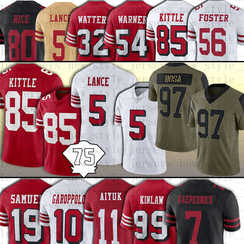 85 George Kittle 97 Nick Bosa Football Jerseys 10 Jimmy Garoppolo FRED WARNER Trey Lance Joe Montana Jerry Rice Brandon Aiyuk Javon Kinlaw Deebo Samuel Ronnie Lott, Women(niu zai)
85 George Kittle 97 Nick Bosa Football Jerseys 10 Jimmy Garoppolo FRED WARNER Trey Lance Joe Montana Jerry Rice Brandon Aiyuk Javon Kinlaw Deebo Samuel Ronnie Lott, Women(niu zai)