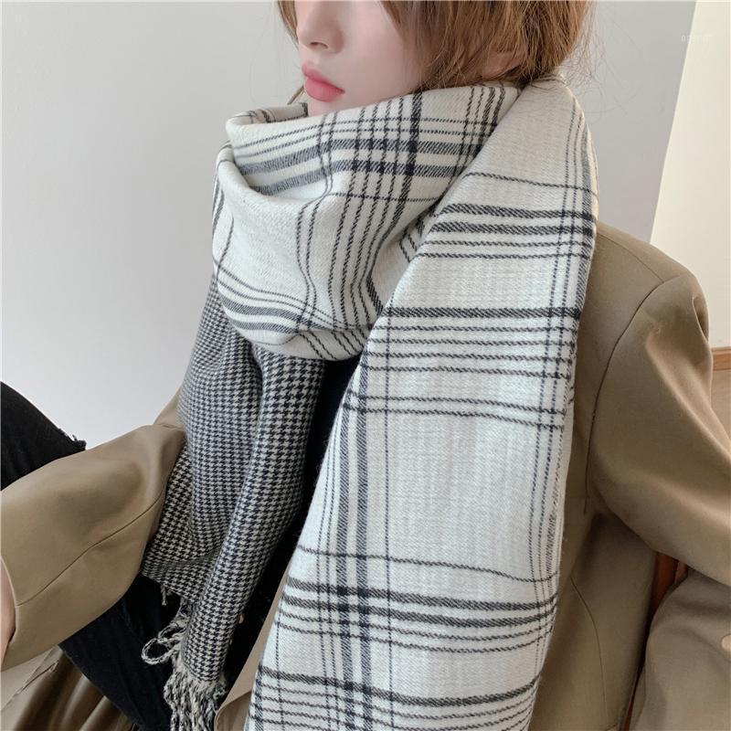 Scarves &Dolphin Women Winter Scarf Warm Knitted Classic Plaid Imitation Cashmere Ins Soft Woolen Tippet Pashmina Big Blanket Shawl, Blue;gray
Scarves &Dolphin Women Winter Scarf Warm Knitted Classic Plaid Imitation Cashmere Ins Soft Woolen Tippet Pashmina Big Blanket Shawl, Blue;gray