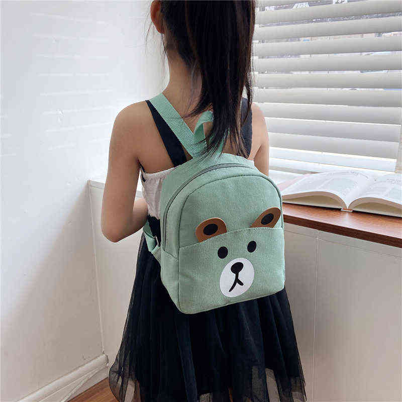 Personalised Name Bear Backpack with ANY NAME Toddler School Bag Custom Children Travel Shopping Rucksacks Bear Shoulder Bags Y1105