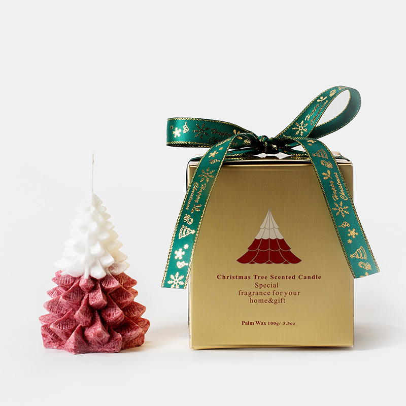 Decorations Candles Christmas Tree Aromatherapy Candle Creative Xmas Gifts About 8*9cm Gift Box Package LLB12362 S260204
