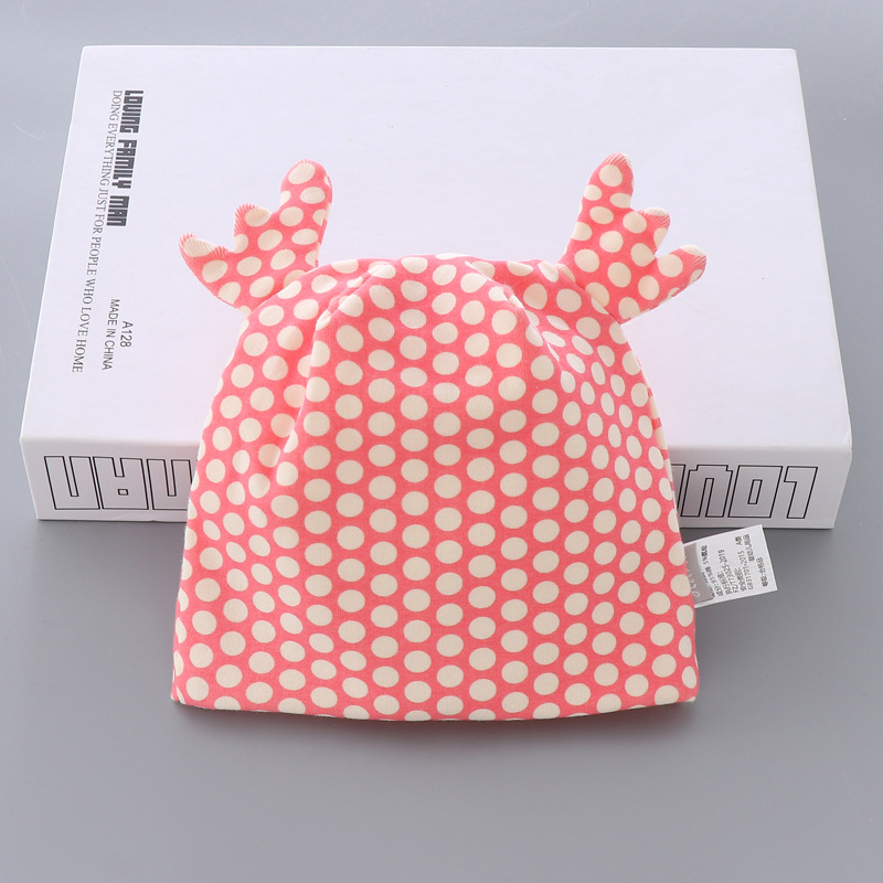 Spring and Autumn 0-3 Months Newborn Baby Cap Double-layer Cartoon Shaped Head Cap